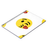 Carnet parties scintillant baiser émoji (Côté gauche)