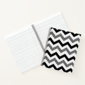 Carnet Parties scintillant blanche Chevron Spiral Noteboo (Intérieur)