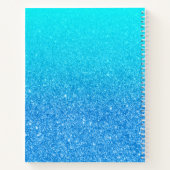 Carnet Parties scintillant Bleue Aqua Ombre Gauche (Dos)