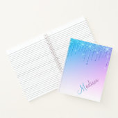 Carnet Parties scintillant Bleue Ombré Glam Étincelles No (Intérieur)