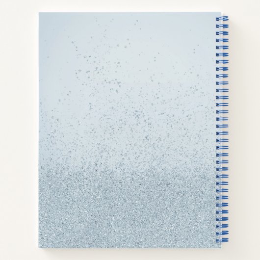 Carnet Parties scintillant Bleue Papiers à croix bleu (Dos)