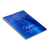 Carnet Parties scintillant Bleue Royale en goutte Glam 40 (Côté Droit)