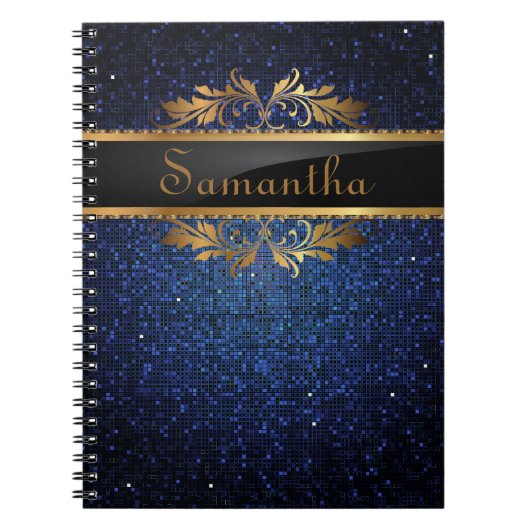 Carnet Parties scintillant bleue Sequin Disco Glitz Carne (Devant)