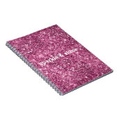 Carnet Parties scintillant Bokeh rose (Côté Droit)