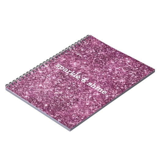 Carnet Parties scintillant Bokeh rose (Côté gauche)
