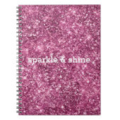 Carnet Parties scintillant Bokeh rose (Devant)