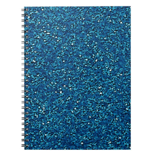 Carnet Parties scintillant brillante bleue (Devant)