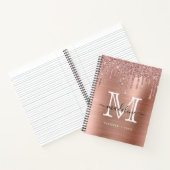Carnet Parties scintillant  brossé Rose métal or Monogram (Intérieur)