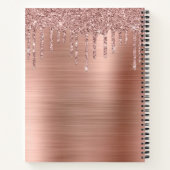 Carnet Parties scintillant  brossé Rose métal or Monogram (Dos)