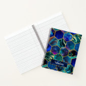 Carnet Parties scintillant chic en faux girly bleu turquo (Intérieur)