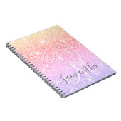 Carnet Parties scintillant colorée moderne étincelle Nom  (Côté Droit)