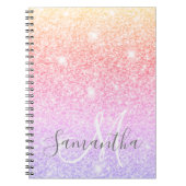 Carnet Parties scintillant colorée moderne étincelle Nom  (Devant)