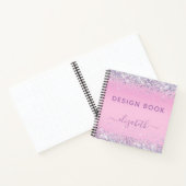 Carnet Parties scintillant Confetti Pink Monogramme Esqui (Intérieur)