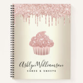 Carnet Parties scintillant Cupcake rose Drivers Pâtisseri (Devant)