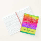 Carnet Parties scintillant d'aquarelle de couleur multico (Intérieur)