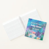 Carnet Parties scintillant d'aquarelle marine Baby shower (Intérieur)