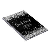 Carnet Parties scintillant d'argent Black Sweet 16 Annive (Côté Droit)