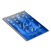Carnet Parties scintillant d'argent chic Royal Blue 21e l (Côté Droit)
