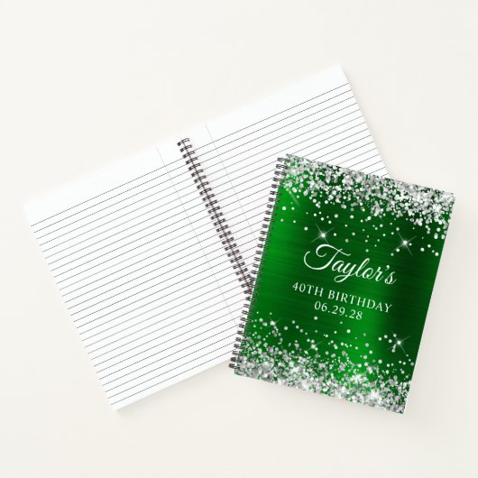 Carnet Parties scintillant d'argent Green Foil 40e annive (Intérieur)