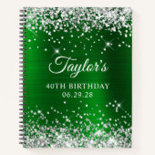 Carnet Parties scintillant d'argent Green Foil 40e annive (Devant)