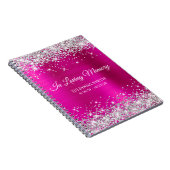 Carnet Parties scintillant d'argent Hot Pink Foil Memoria (Côté Droit)