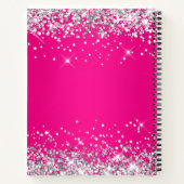 Carnet Parties scintillant d'argent Hot Pink Ombre 50e an (Dos)