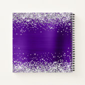 Carnet Parties scintillant d'argent Indigo violet 50e ann (Dos)