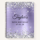 Carnet Parties scintillant d'argent Pale Lavender 50e ann (Devant)