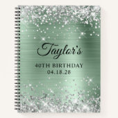 Carnet Parties scintillant d'argent Pale Mint Foil 40e an (Devant)