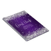 Carnet Parties scintillant d'argent Royal violet 40e anni (Côté Droit)