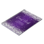 Carnet Parties scintillant d'argent Royal violet 40e anni (Côté gauche)