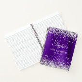 Carnet Parties scintillant d'argent violet huile 50e anni (Intérieur)