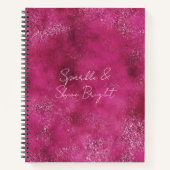 Carnet Parties scintillant de glam Abstraite rose Fille (Devant)