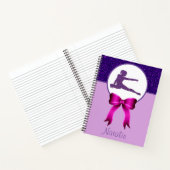 Carnet Parties scintillant de gymnastique et Bow rose et  (Intérieur)