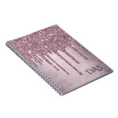 Carnet Parties scintillant de la fille en chute libre | M (Côté Droit)