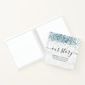 Carnet Parties scintillant de marbre Notre histoire Souve (Intérieur)