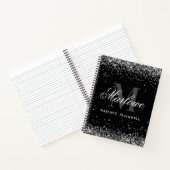 Carnet Parties scintillant de monogramme noir et blanc en (Intérieur)