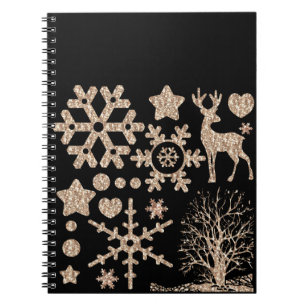 Carnet Parties scintillant de Noël brillant éléments de p