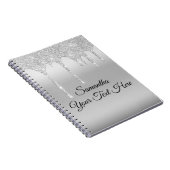 Carnet Parties scintillant de séchage Silver Personnalisé (Côté Droit)