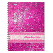 Carnet Parties scintillant de tons roses chauds Texture-M (Devant)