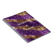 Carnet Parties scintillant d'étincelle d'or pourpre (Côté Droit)