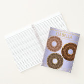 Carnet Parties scintillant d'or chocolat beignets violet  (Intérieur)