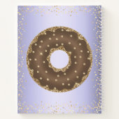 Carnet Parties scintillant d'or chocolat beignets violet  (Dos)