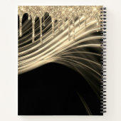 Carnet Parties scintillant d'or et rayons lumineux, Gold  (Dos)