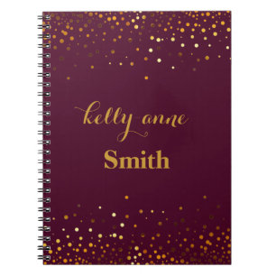 Carnet Parties scintillant d'or Faux Foil Kraft glamour