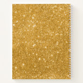 Carnet Parties scintillant d'or moderne fait maison avec  (Dos)