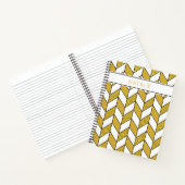 Carnet Parties scintillant d'or moderne Herringbone Chevr (Intérieur)