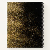 Carnet Parties scintillant d'or noir mignonne Filles mode (Dos)