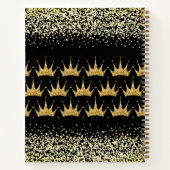 Carnet Parties scintillant d'or Reine et princesse Couron (Dos)