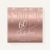 Carnet Parties scintillant d'or rose 60e anniversaire de  (Devant)